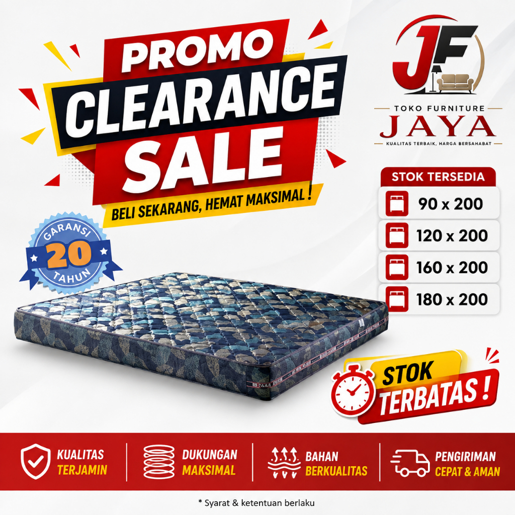 Kasur Busa Royal Exclusive Economy Toko Furniture Jaya 90x200 120x200 160x200 180x200