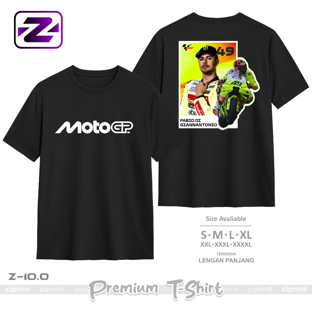 Baju Kaos Fabio Di Giannantonio T-Shirt Pria Wanita Kaos MotoGP Race