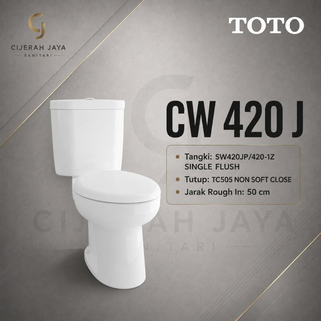 KLOSET DUDUK TOTO CW420J+SW420JP+TC505 / MONOBLOK TOTO CLOSET DUDUK TOTO CW 420 J CW420J CW 420J