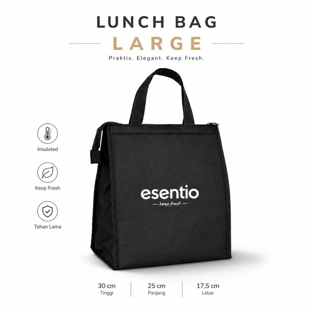 COD Tas Bekal Makan Siang Sekolah Kerja Kuliah Kantor Lunch Box Aluminium Foil Tas Thermal