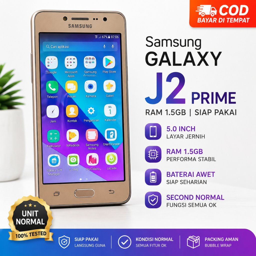 Samsung Galaxy J2 Prime RAM 1.5GB | HP Second Normal Siap Pakai | COD