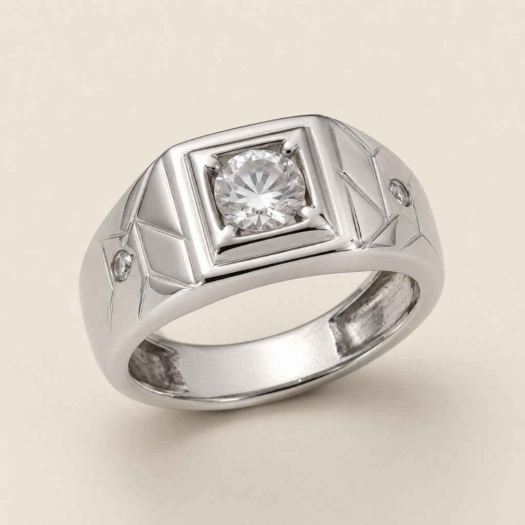 YOBEL-CINCIN PRIA GEOMETRIS SOLITAIRE BERLIAN SILVER [72000093]