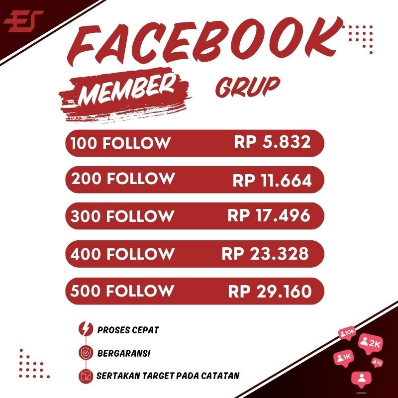 Facebook Member Grup bergaransi