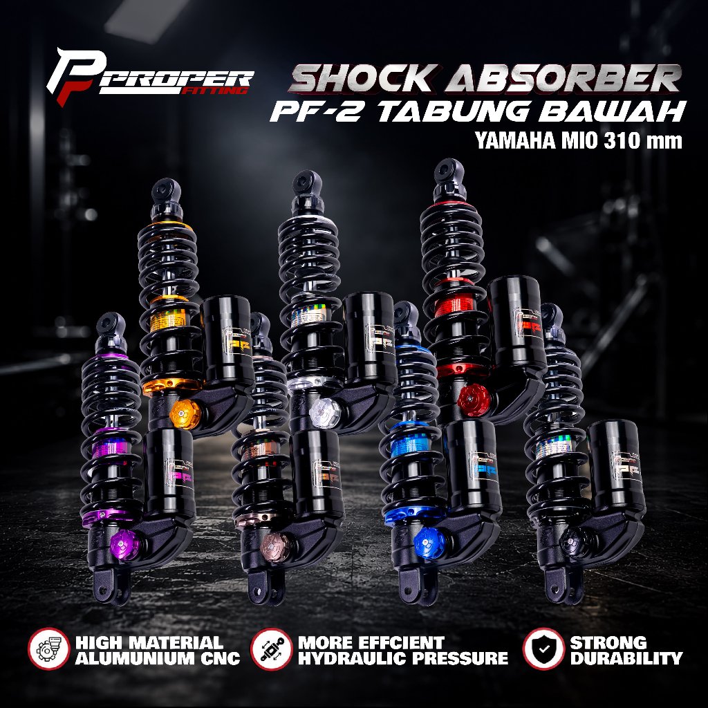 SHOCK ABSORBER PF 2 PROPER FITTING TABUNG BAWAH YAMAHA MIO 310MM