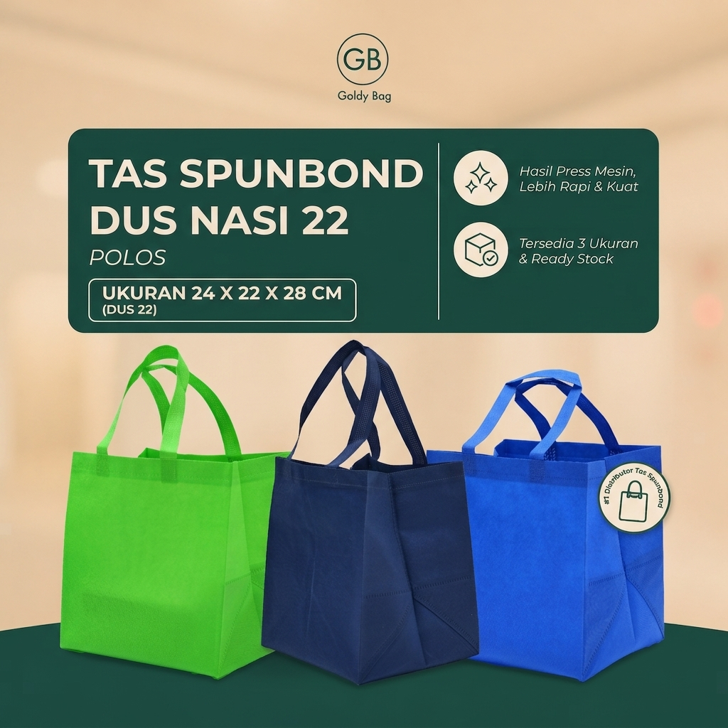 Tas Spunbond Dus 22x22 - Tas Syukuran Hajatan Goodie Bag Hampers Souvenir