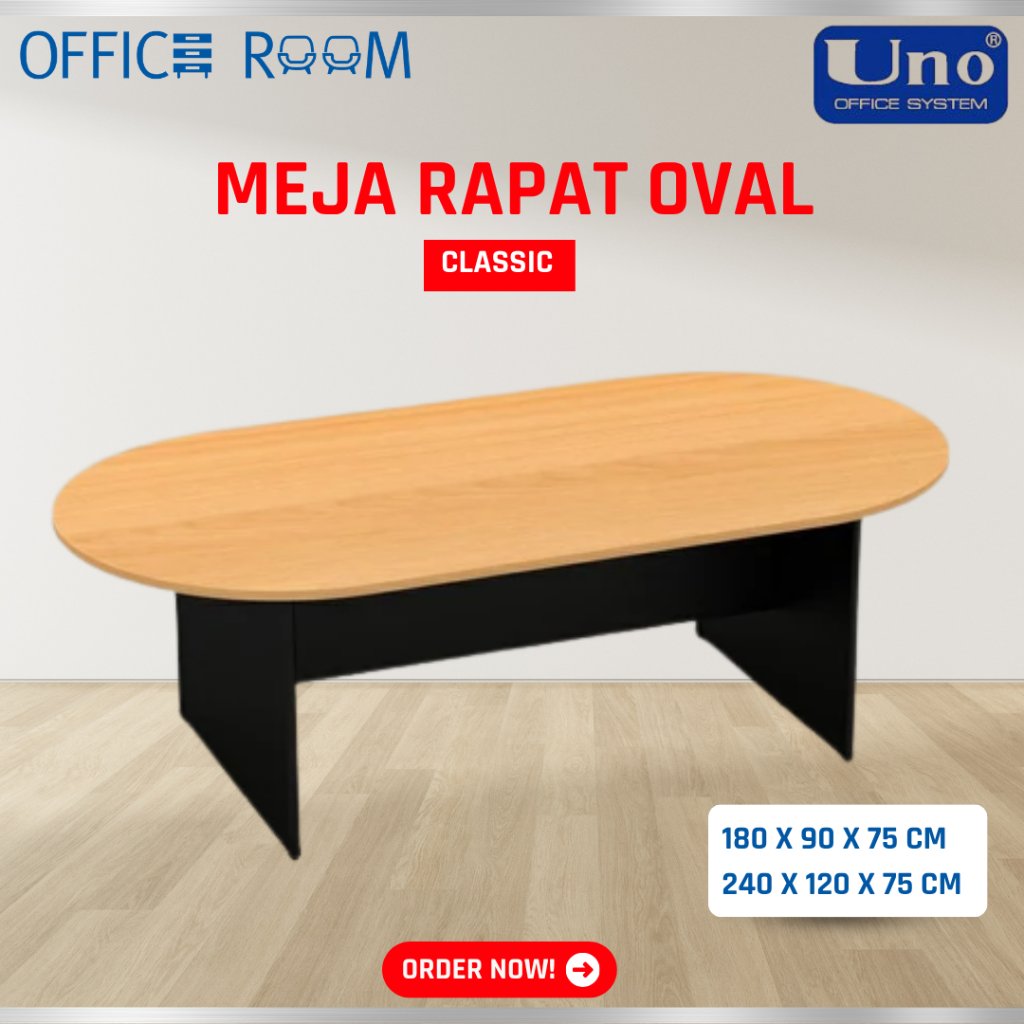 Meja Kerja Oval / Meja Kantor Oval / Meja Rapat Oval UNO Classic