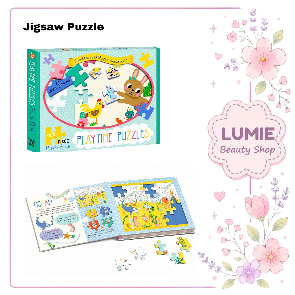 PRELOVED Puzzle book anak impor Periplus playtime animal (5pcs puzzle)
