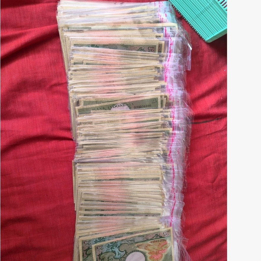 Uang kuno 25 Rupiah 1959 Seri Bunga – Low Grade Campur