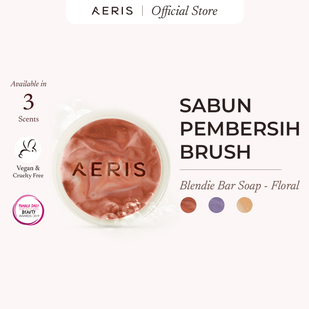 Aeris Beauté Blendie Bar Soap Floral (Lavender, Blooming Rose, & Jasmine Rouge) | Sabun Pembersih Br