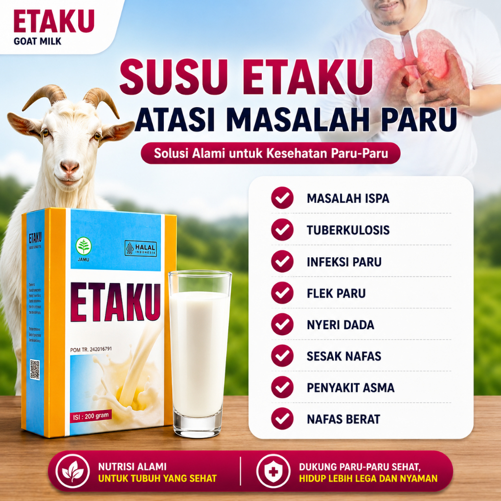 Susu Kambing Untuk Gejala Gangguan Pernapasan, Batuk Berdahak, Dahak Berlebih, Sesak Napas, Mengi, D