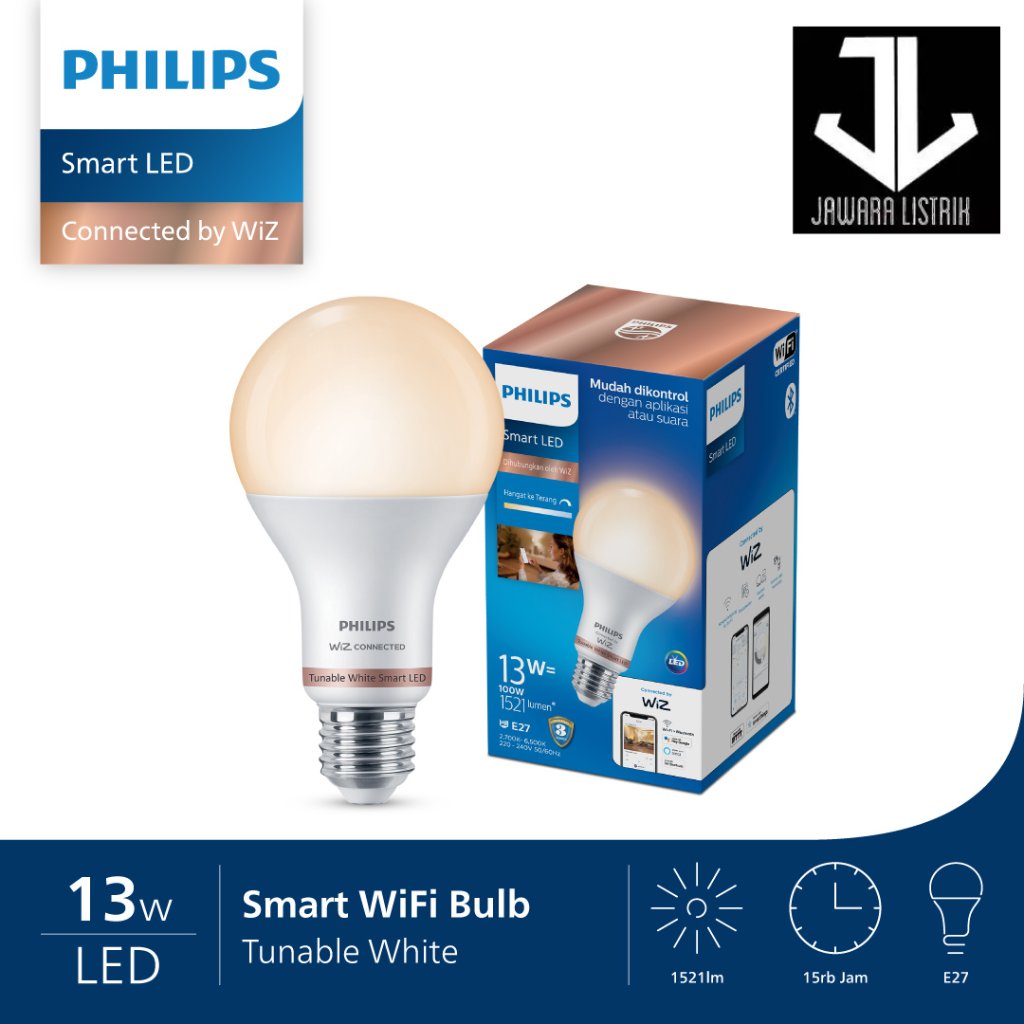 LAMPU PHILIPS SMART WIFI BLUETOOTH LED 13W 13 WATT TUNABLE WHITE SMART