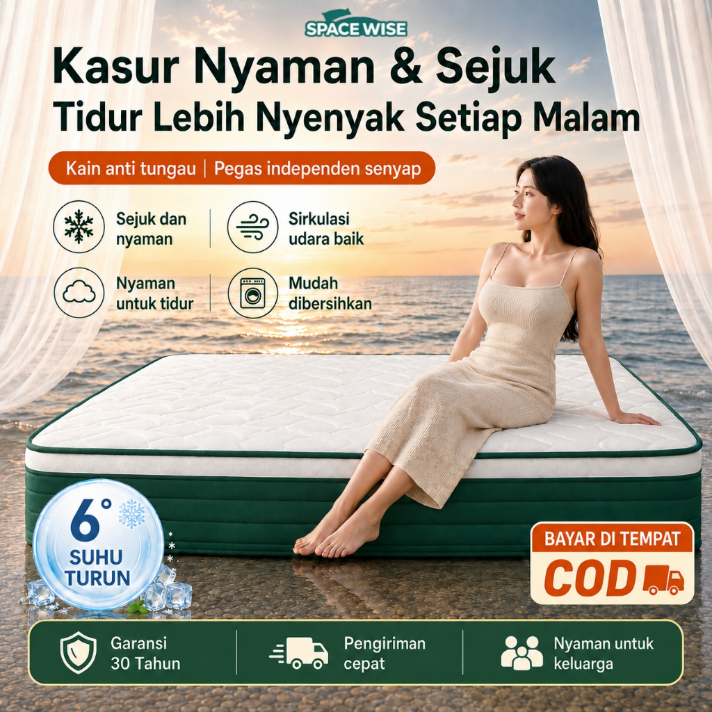 SpaceWise kasur single bed kasur 160x200 spring bed kasur 2 orang springbed murah spring bed single 