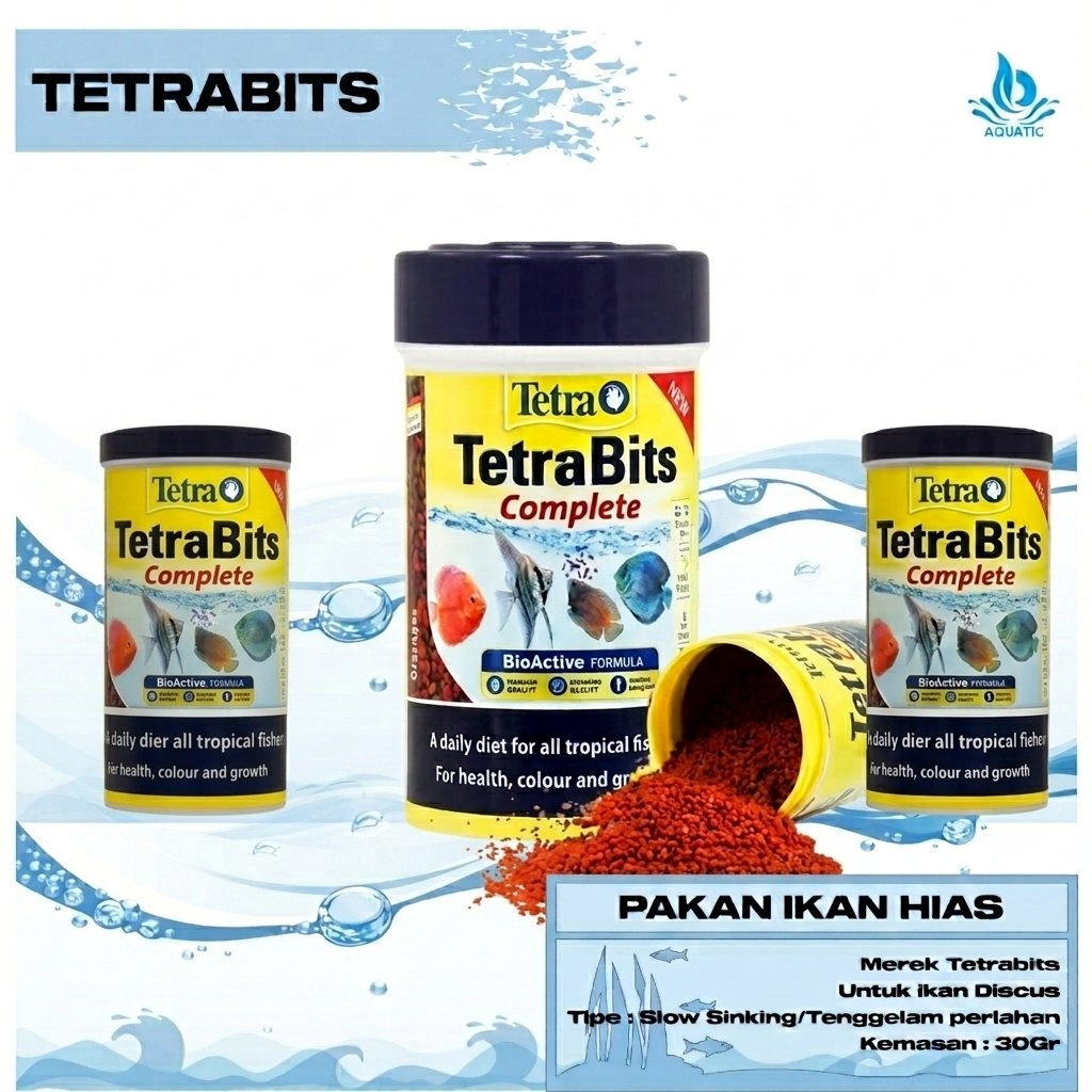 TetraBits Complete Tetra Bits 30gr Pakan Ikan Discus 30 gram