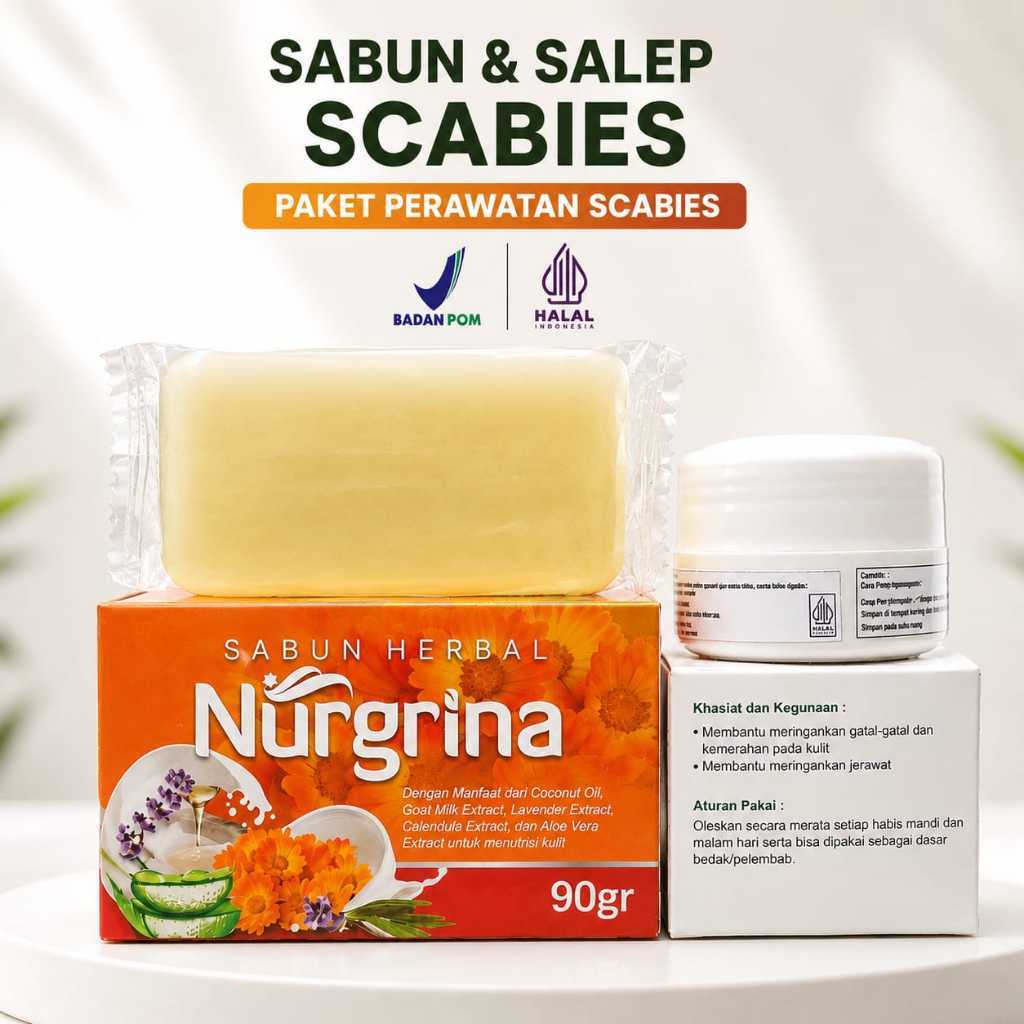Sabun & Salep Scabies Herbal | Paket Perawatan Scabies Kudis Gudik BPOM