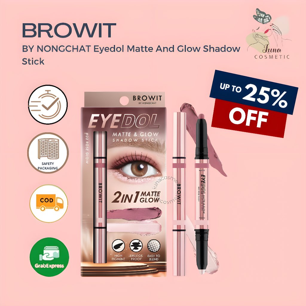BROWIT BY NONGCHAT Eyedol Matte And Glow Shadow Stick / Eyeshadow Stick / Eyeshadow Waterproof