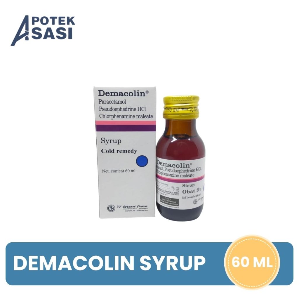 Demacolin Sirup 60ml - Obat untuk Membantu Meredakan Gejala Flu pada Anak