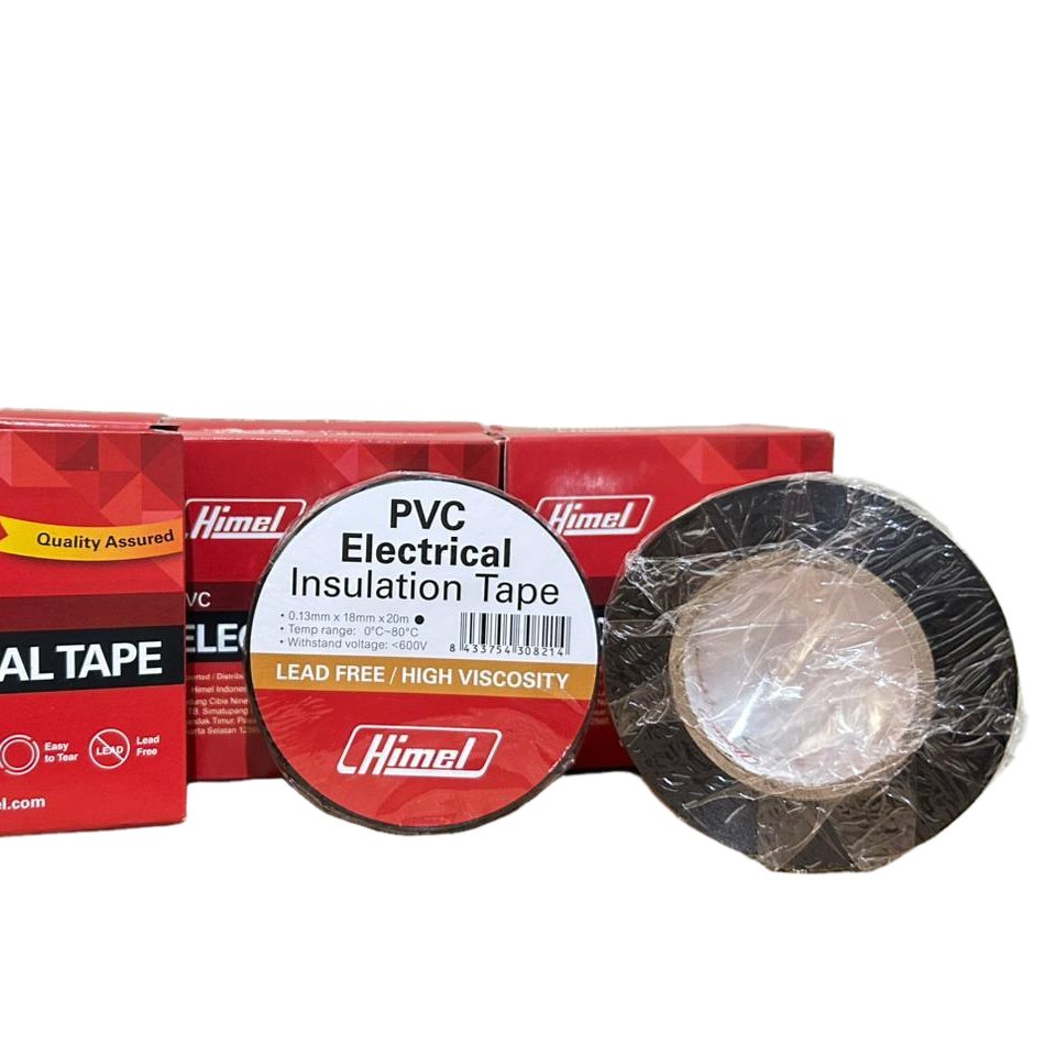 PAKET 10 PCS Isolasi Listrik Himel 18mm x 20 METER / ASAHI18mm x 20yard /Bahan Berkualitas / Aman un