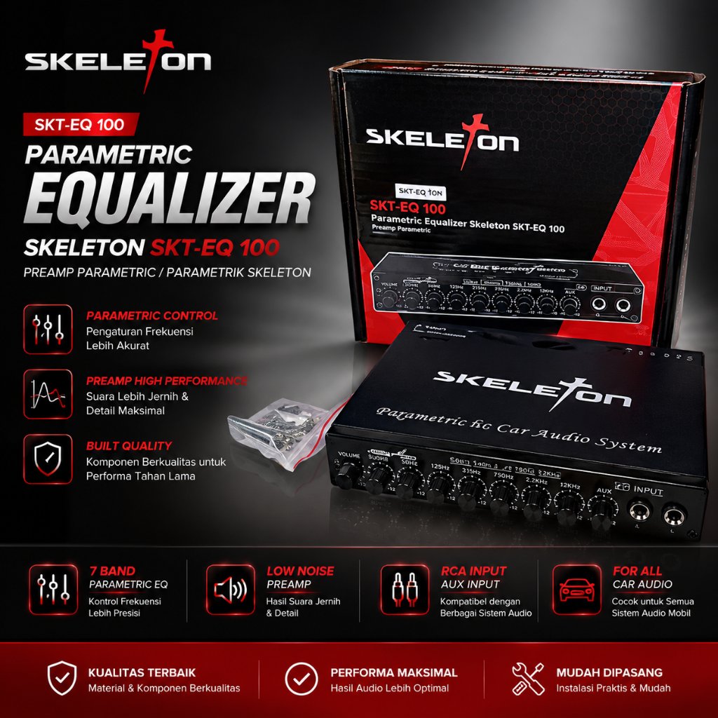 Parametrik Equalizer Skeleton SKT-EQ 100 Preamp Parametric / Parametrik Skeleton