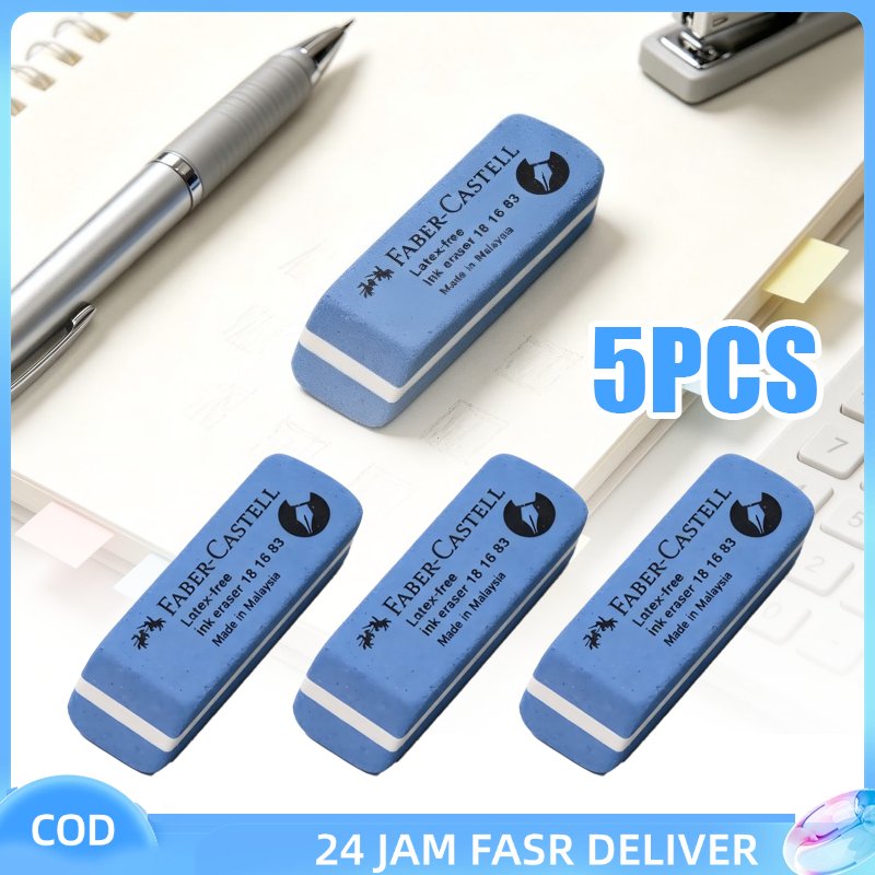 5pcs Penghapus Bolpen Tinta Hitam Permukaan Buram Penghapus Pulpen Tinta Penghapus Buat Pulpen
