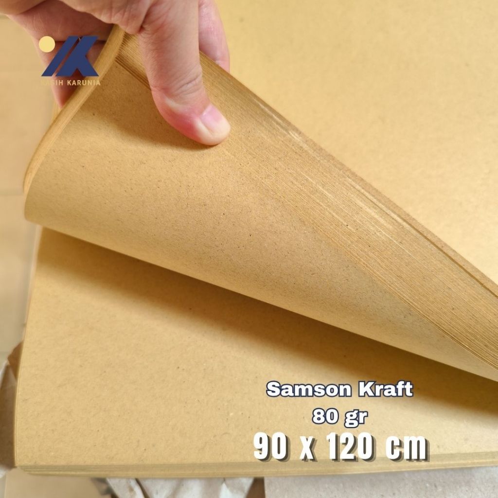 Kertas Coklat | Kertas Samson | Kertas Coklat Pembungkus Kado - 10 lembar 90x120 cm