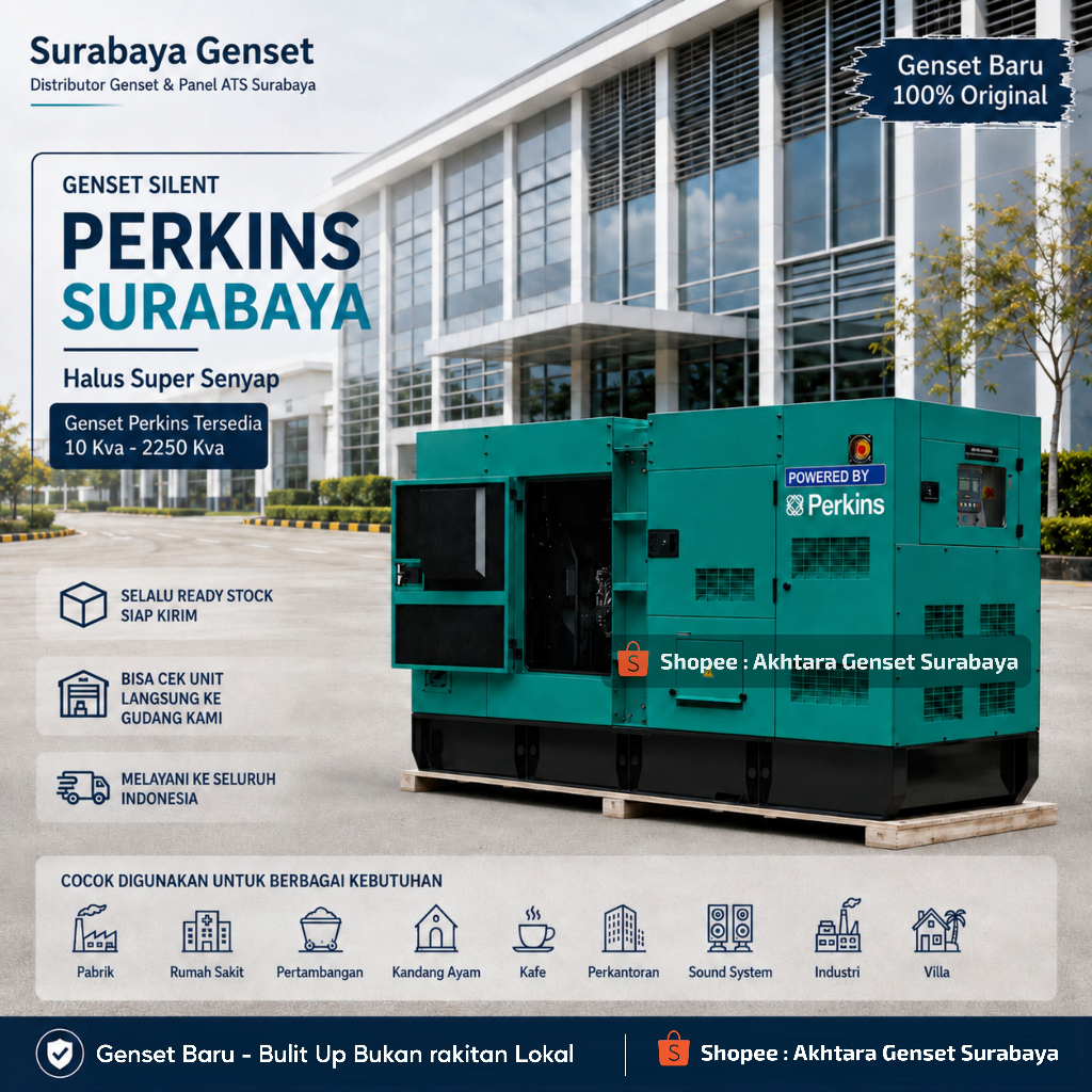 PERKINS Mesin Genset 300 Kva Silent - Mesin Genset Silent 300 Kva PERKINS HARGA DP
