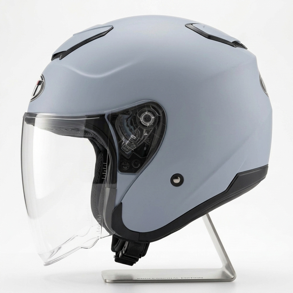 KYT KYOTO GORILA GREY DOFF Helm Half Face Visor Bening Original SNI Helm Motor Dewasa Stylish Nyaman