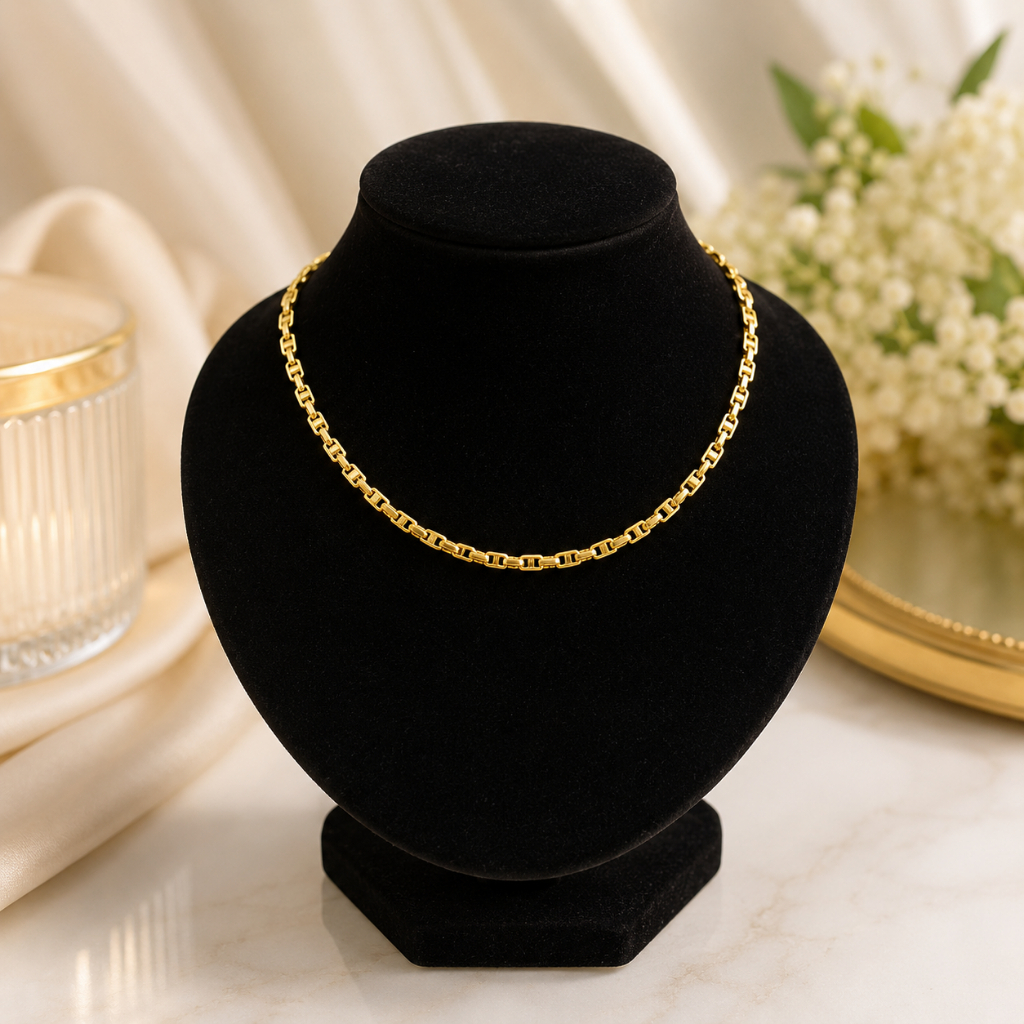 TERBARU Kalung Toscano Polos Koleksi Josean Elegant Emas Putih Asli