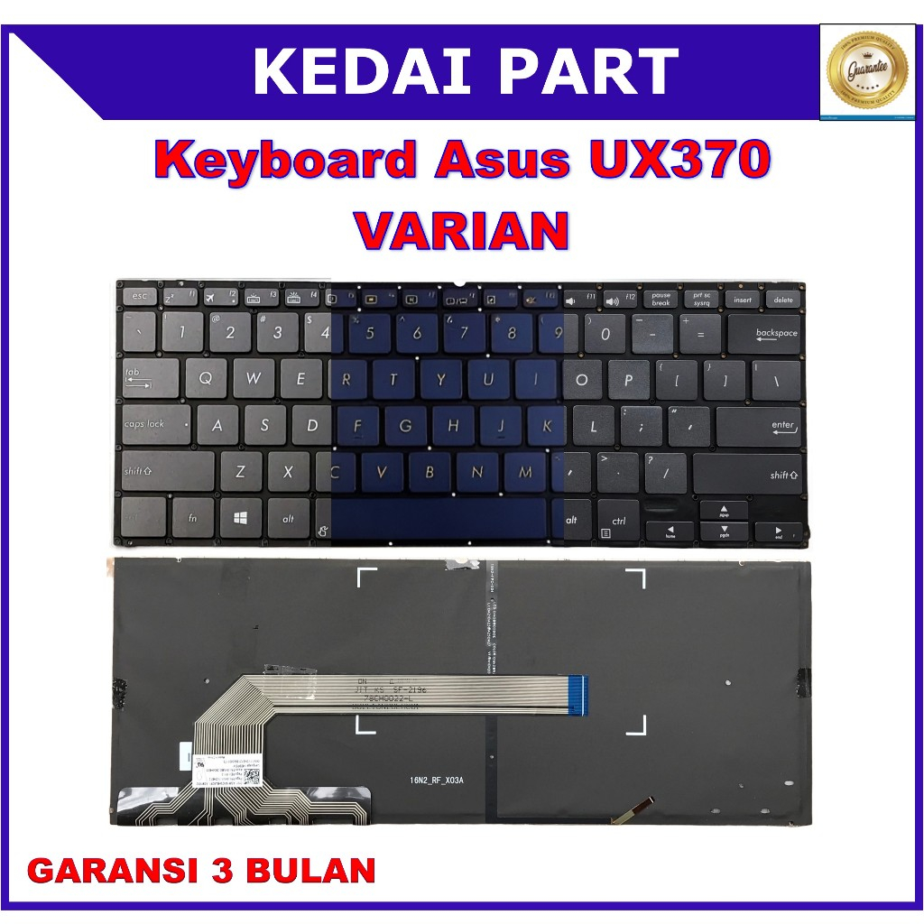 Keyboard Asus Zenbook Flip S UX370 UX370UAA Black Backlight