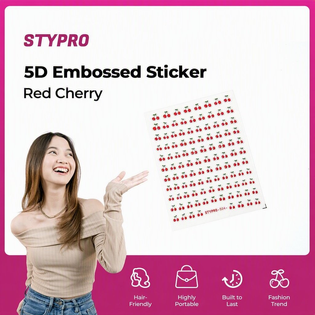STYPRO - Stiker Ceri Stypro Stiker Ceri Buah Kartun Lucu Dekorasi DIY ST-4028