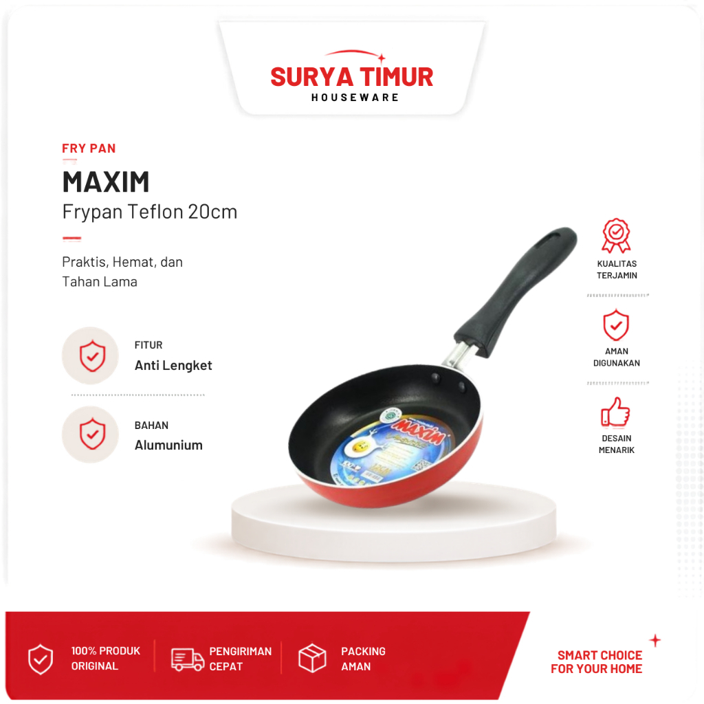Frypan Teflon 20cm Maxim