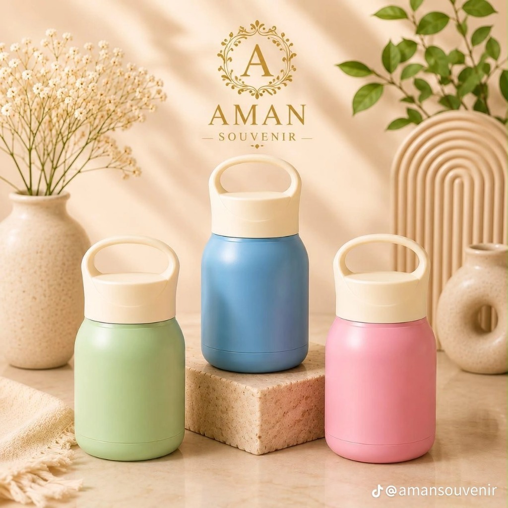 Tumbler Mini Estetik 300ML Souvenir Pernikahan Event-Free Box