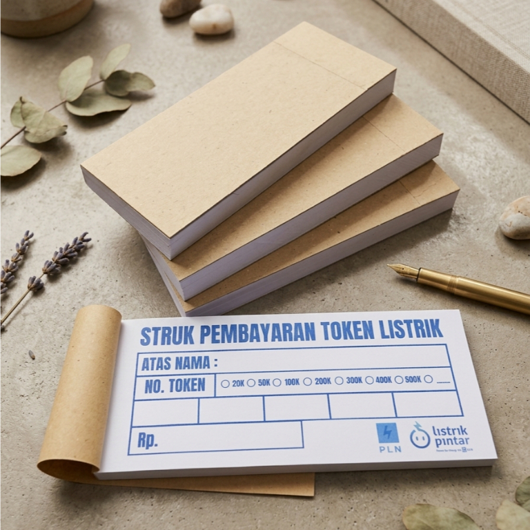 STRUK PEMBELIAN TOKEN LISTRIK PLN PULSA BAHAN HVS 75GSM MUDAH DI SOBEK