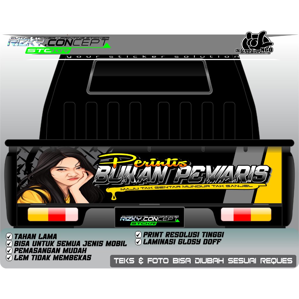 STIKER DECAL ( PRINTING ) PINTU BELAKANG L300 VARIASI KEREN MOBIL L300 L 157