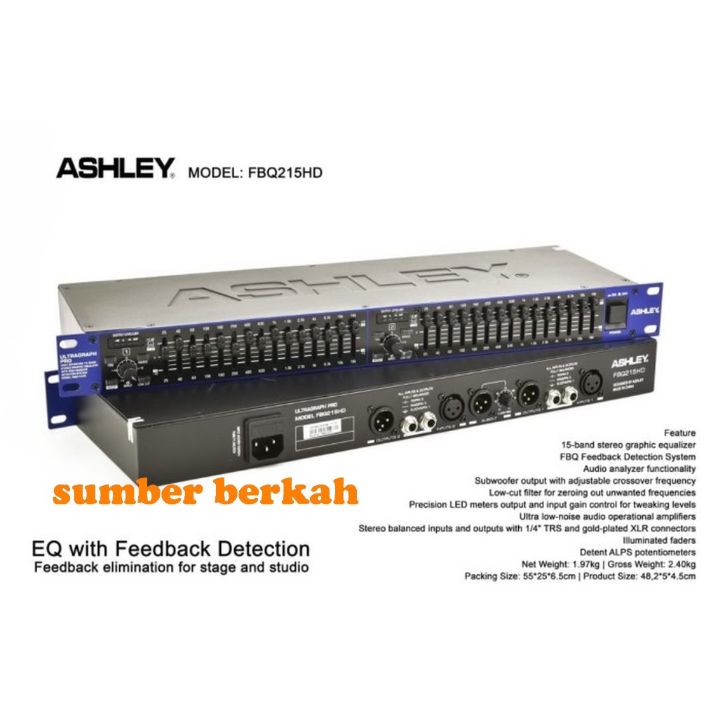 Equaliser Ashley FBQ215 HD Original Equaliser FBQ 215HD