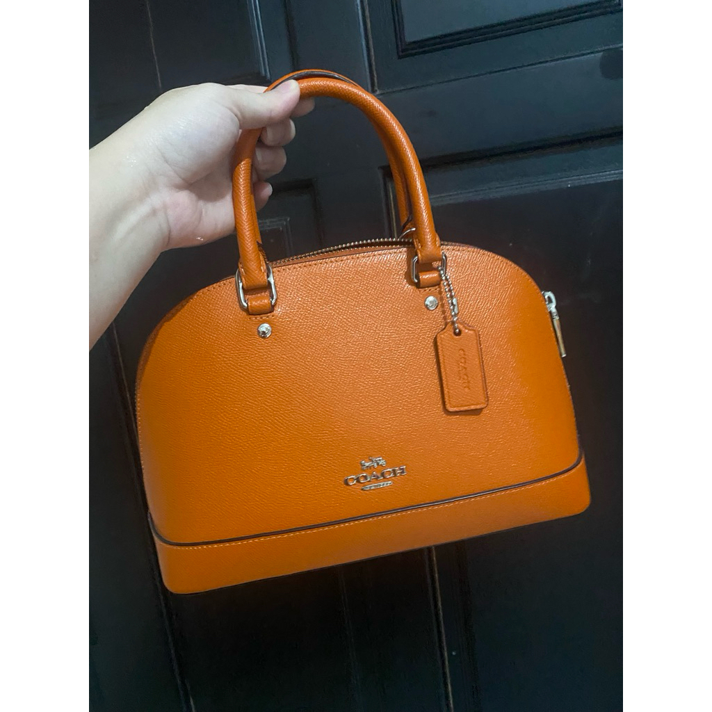 preloved coach mini sierra satchel orange