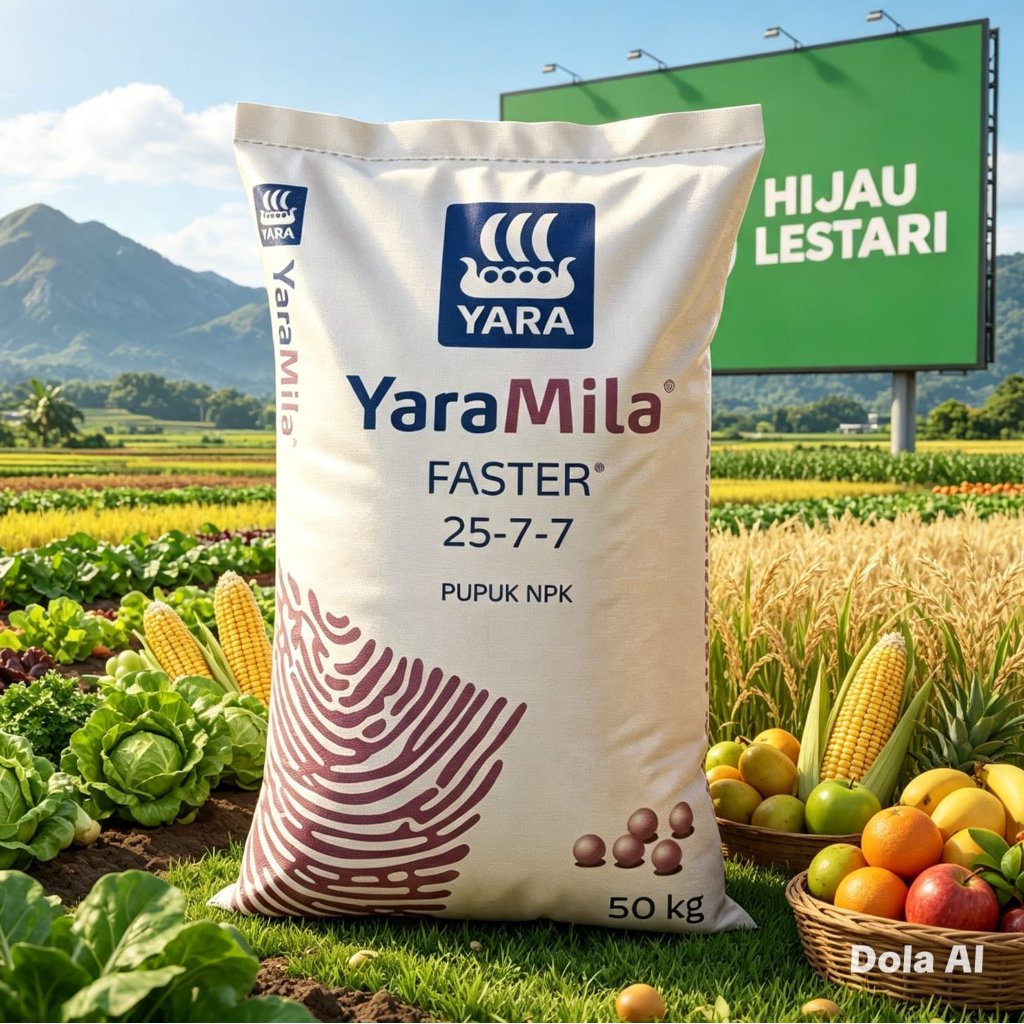 Pupuk NPK YARAMILA FASTER 25-07-07 / Yaramila Faster 25-7-7 50 Kg Kemasan Pabrik