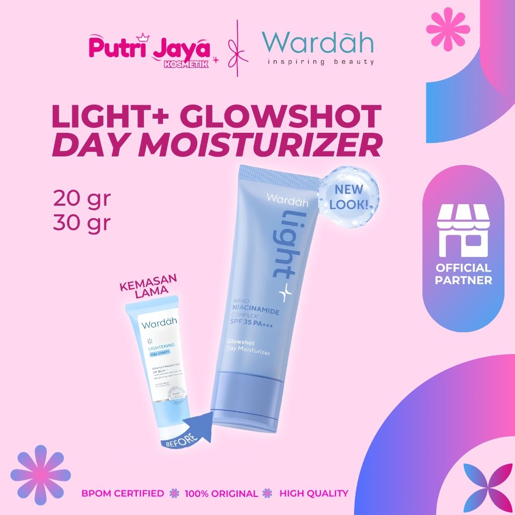 LIGHT+ By WARDAH Lightening Advanced Day Moisturizer | 20ml / 30gr - Putri Jaya Kosmetik