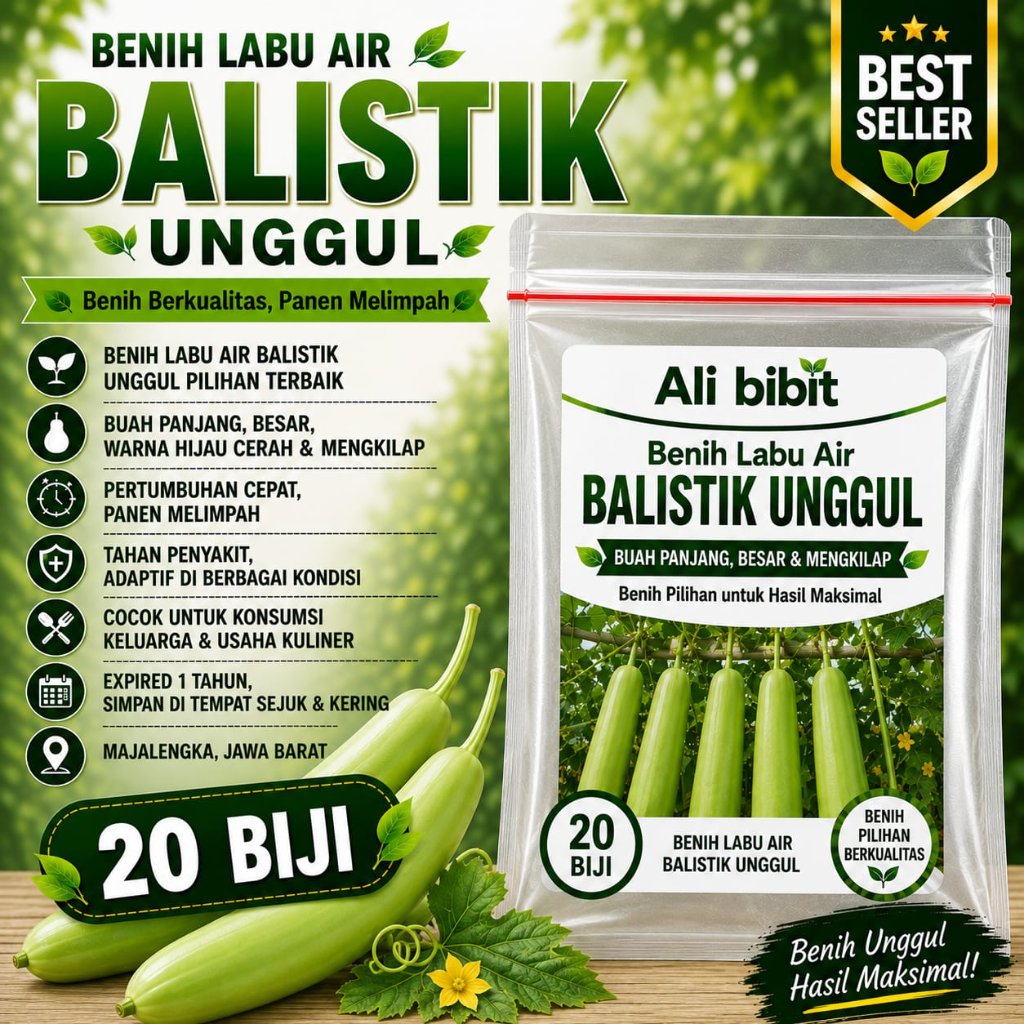 20 Butir> Biji Benih Labu Air Balistik /Labu Air> Bibit Labu Air> Bonus benih