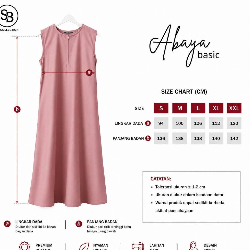 Inner Abaya Woolfech Gamis Polos Gamis Original Suryalaya busana Gamis Kutungan
