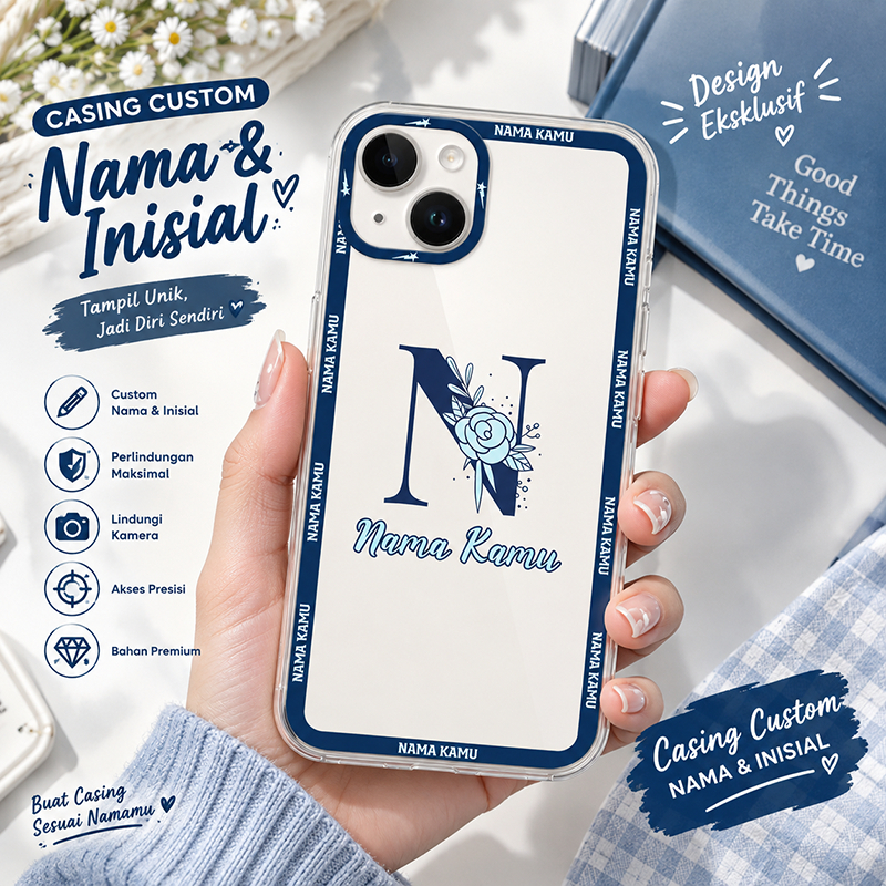 Case HP Custom Nama & Inisial Untuk SAMSUNG A57 - A37 - A56 - A55 - A54 - A53 - A52 - A52S - A51 - A