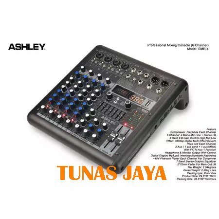 MIXER ASHLEY SMR4 MIXER 4 CHANNEL ASHLEY SMR 4 ORIGINAL MIXER ASHLEY SMR4