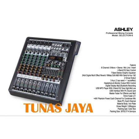 MIXER AUDIO ASHLEY SELECTION6 MIXER ASHLEY SELECTION 6