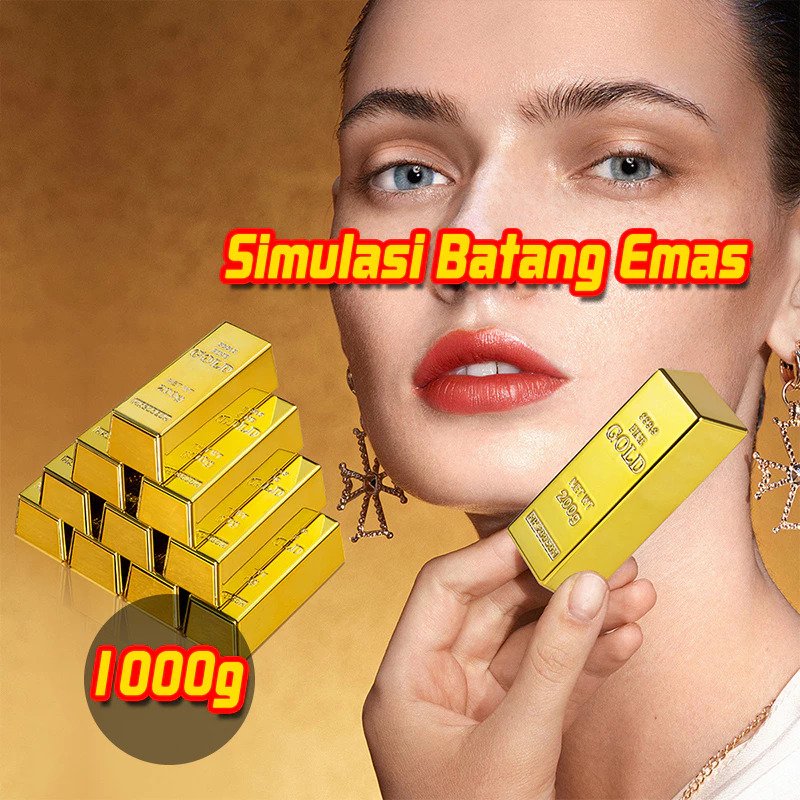 1000g Pirate Gold Bar Treasure / Emas Simulasi / Mainan Batangan Emas