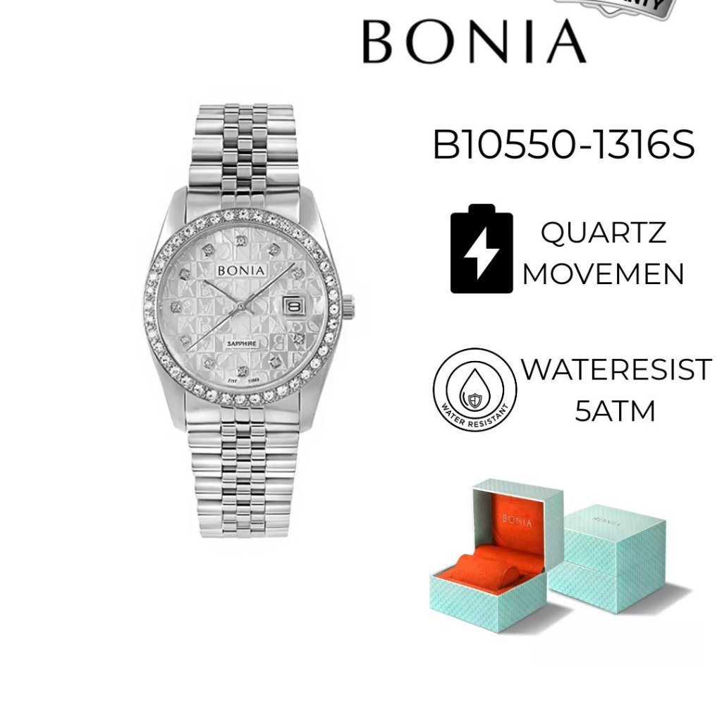 Jam Tangan Wanita Bonia BNB10550-3316S jam tangan Bonia kaca Saphire Original bnb10550-1316s  B10550
