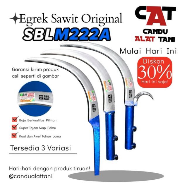 EGREK SAWIT SBL M222A SIAP DIPAKAI TANPA PERLU DI ASAH LAGI