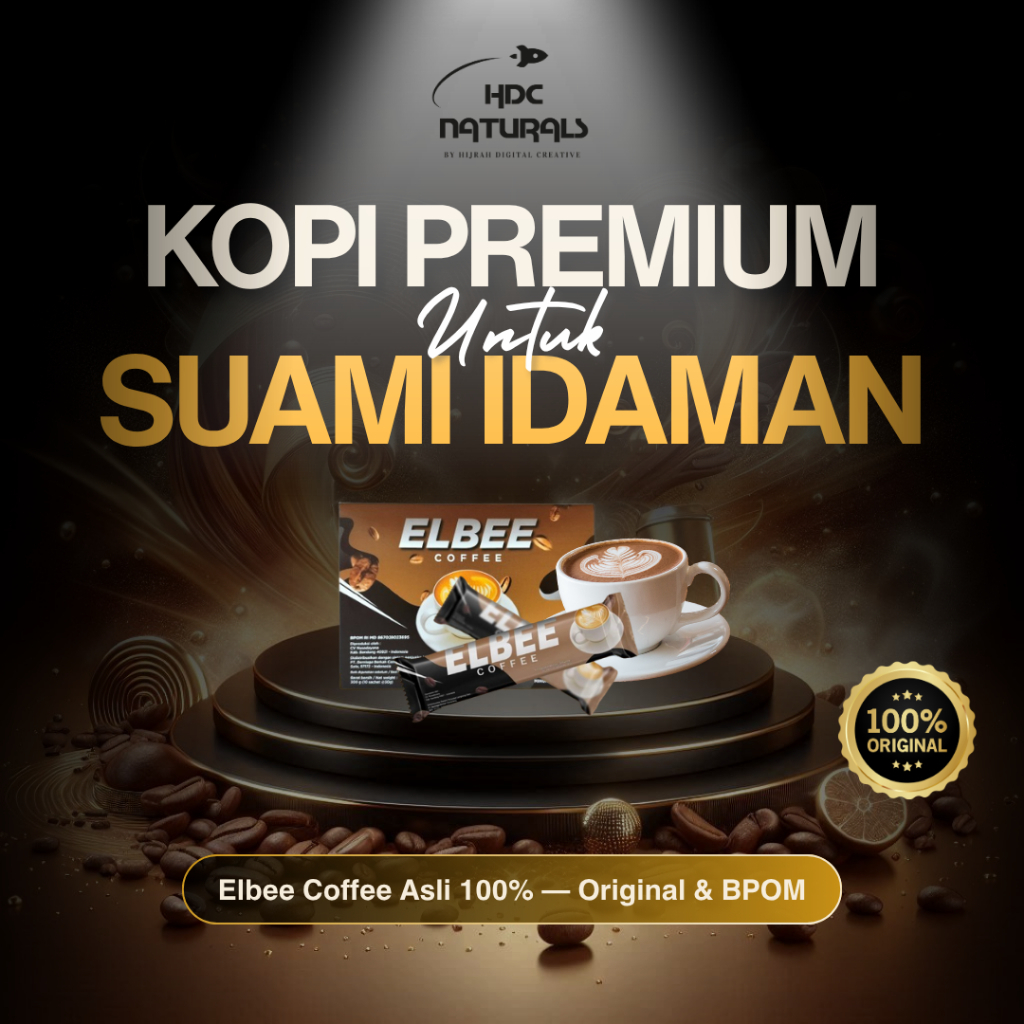 ELBEE Coffee Original 10 Sachet Kopi Herbal Premium Kopi Ginseng