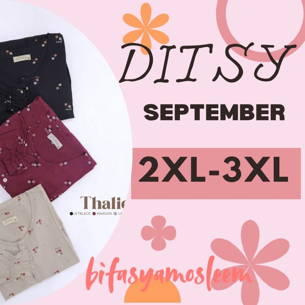DITSY SEPTEMBER 2026 NIGHTGOWN GAMIS SIZE XXL XXXL TERBARU