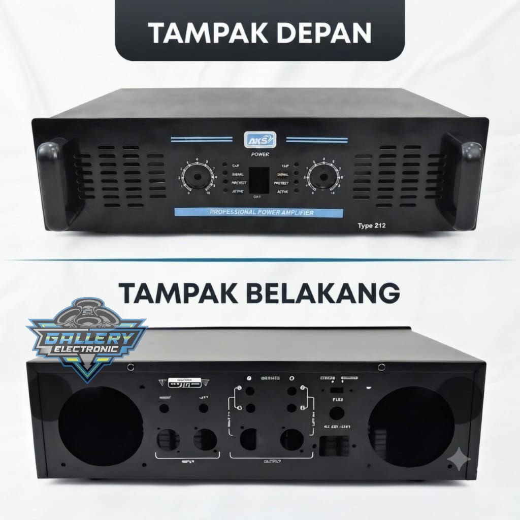 Bok Power Amplifier 212 / Box Power 2 Chanel Bahan Plat Besi Tebal Bagus