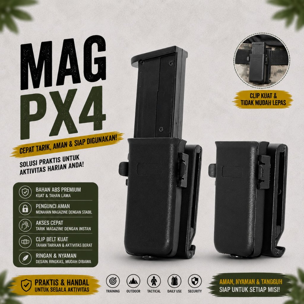 [H.MAG PX4] Holster Pinggang Mag Px4 Tactical Impor Pouch Mag Sarung Mag import Case Tactical Sarung