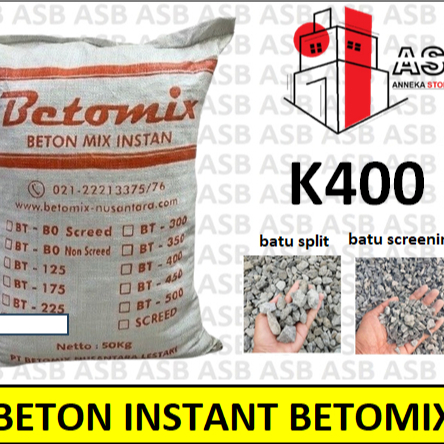 Beton Instant K400 Betomix / Beton Instant Murah